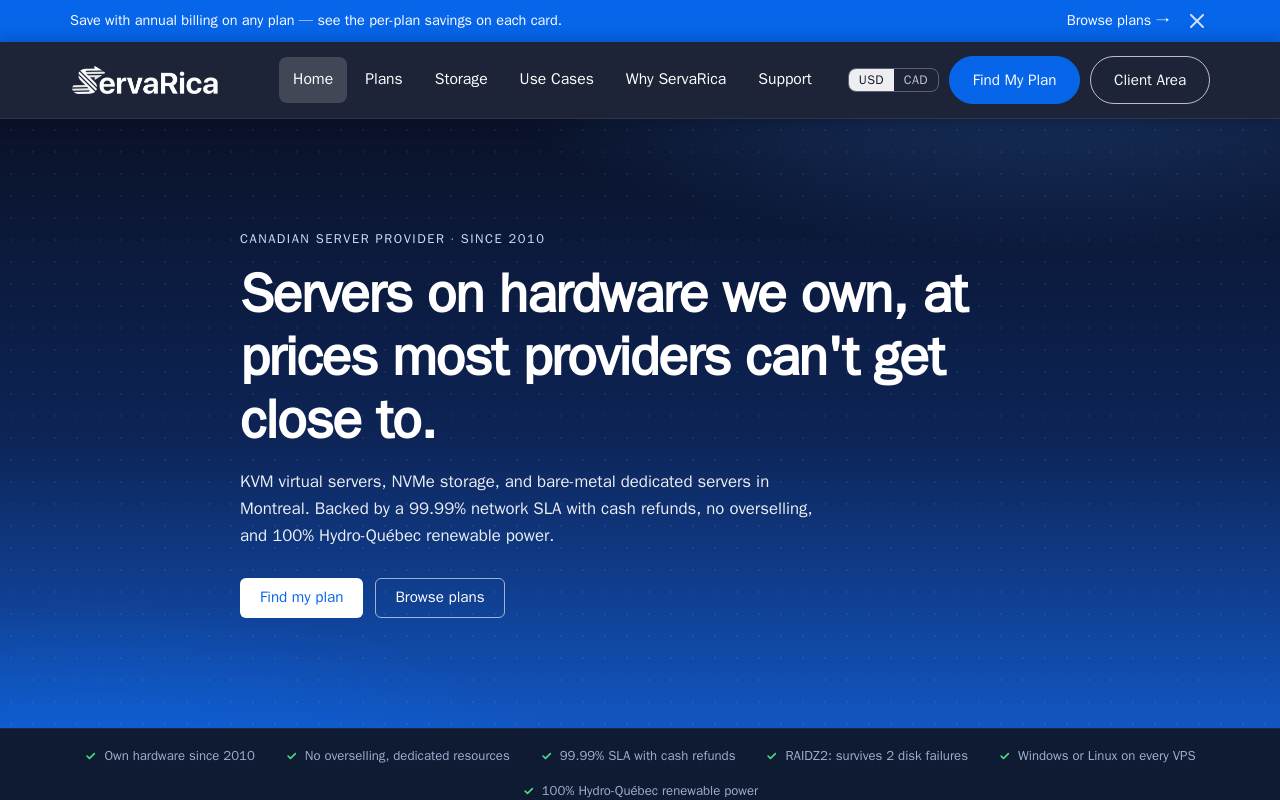 ServaRICA 官网截图